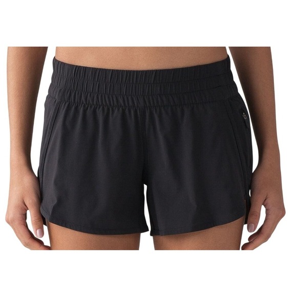 Lululemon Womens 8 Black Tracker Short V 4" Inseam - Picture 1 of 12